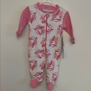 NWT MLB Pink and White Toronto blue jays Print Footie